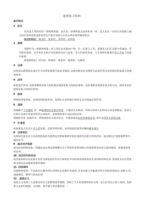 思修知识点考试复习(附答案).docx