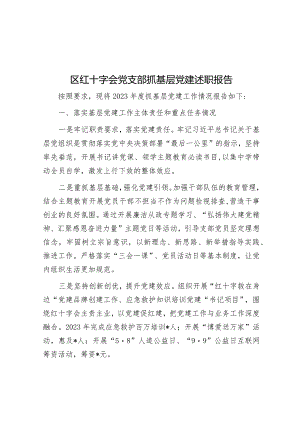 区红十字会党支部抓基层党建述职报告&在镇“三个年”动员会暨经济工作会上的党课辅导报告.docx