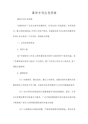 暴雨专项应急预案.docx