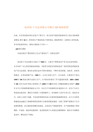 杭州XXXX有限公司推行5S现场管理(doc5).docx