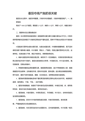 番茄夺高产施肥很关键.docx