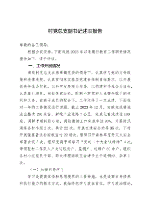 村党总支副书记述职报告.docx