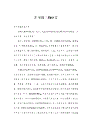 新闻通讯稿范文.docx
