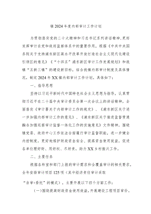 镇2024年度内部审计工作计划.docx