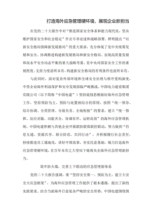 打造海外应急管理硬环境展现企业新担当.docx