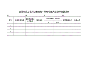 房屋市政工程消防安全集中除患攻坚大整治排查登记表.docx