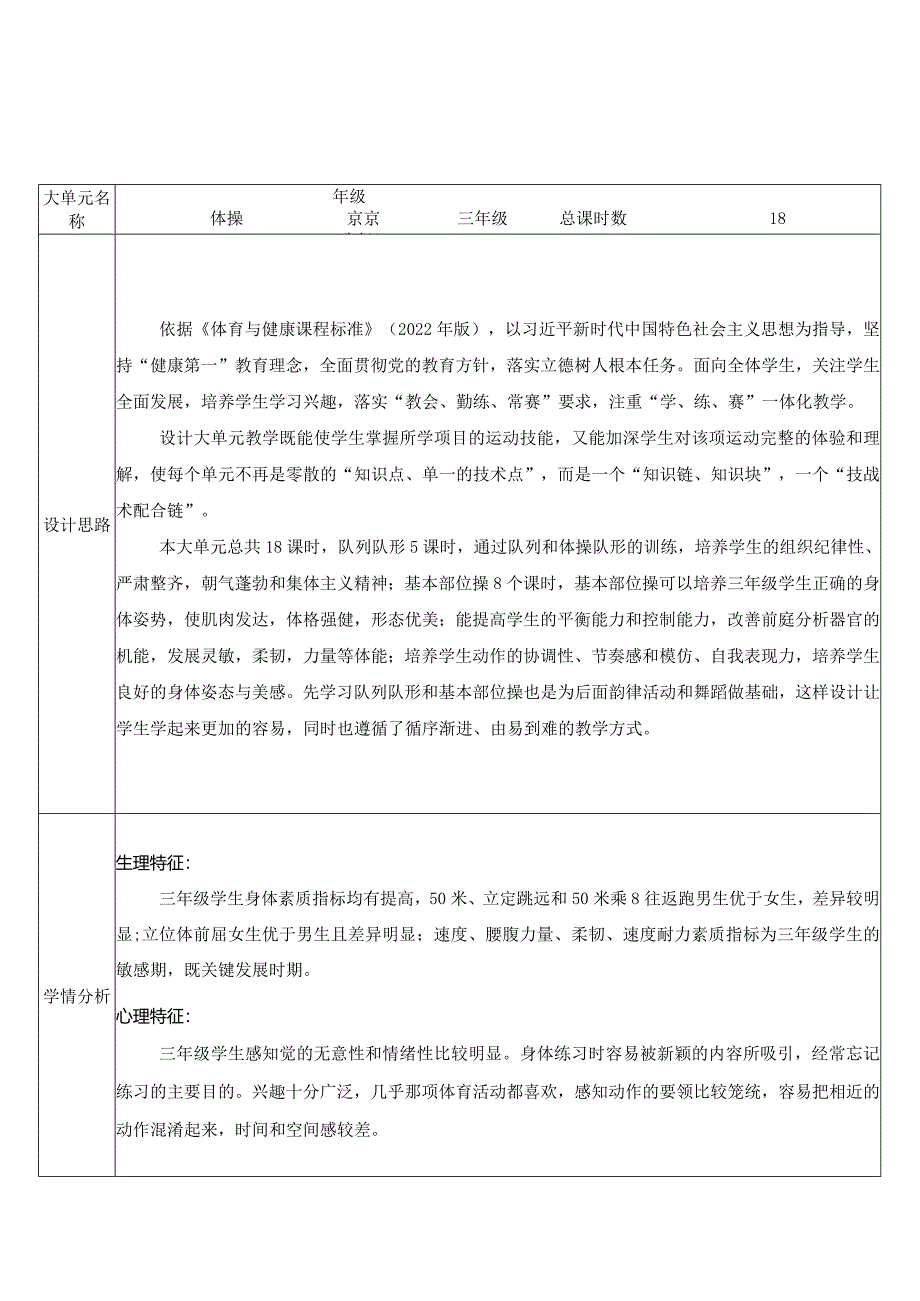 新课标(水平二)体育与健康《体操》大单元教学计划及配套教案(18课时).docx_第2页