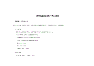 美树假日项目推广执行计划.docx