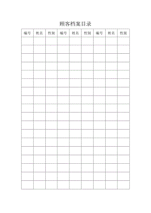 顾客档案目录.docx