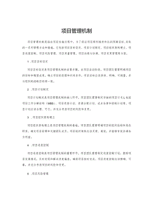 项目管理机制.docx