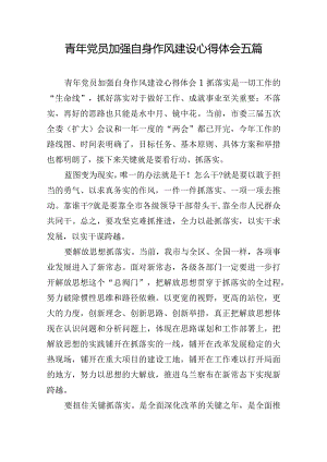 青年党员加强自身作风建设心得体会五篇.docx