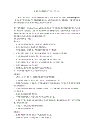 石化市场总监岗位工作职责-制度大全.docx