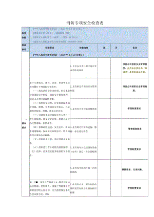 消防专项安全检查表.docx