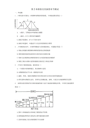 第2章群落及其演替章节测试（解析版）.docx