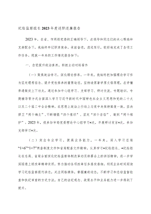 纪检监察组长2023年度述职述廉报告.docx