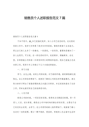 销售员个人述职报告范文7篇.docx