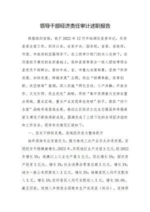 领导干部经济责任审计述职报告.docx