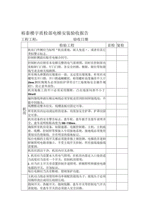 电梯质检部电梯安装验收报告.docx