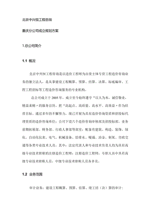造价咨询公司企划书模板.docx