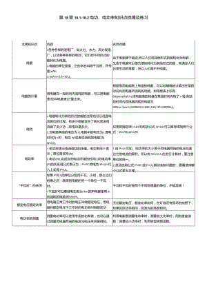 第18章电功、电功率知识点梳理及练习.docx