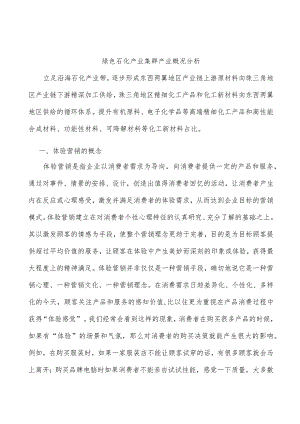 绿色石化产业集群产业概况分析.docx