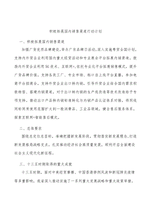 积极拓展国内销售渠道行动计划.docx