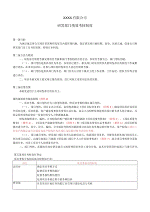 研发部门绩效考核制度.docx