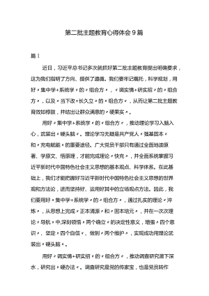 第二批主题教育心得体会9篇.docx