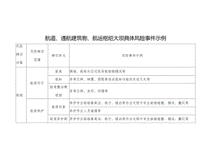 航道、通航建筑物、航运枢纽大坝具体风险事件示例.docx