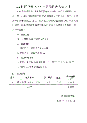 社区居委会居民代表大会方案.docx