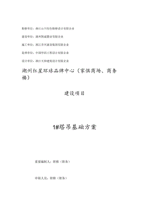 红星环球品牌中心塔吊安装方式.docx