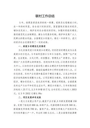 联系村工作总结.docx