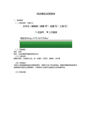 网店模拟运营报告.docx