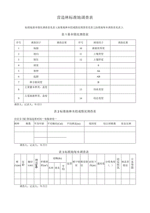 营造林标准地调查表.docx
