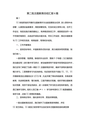第二批主题教育总结汇报6篇.docx