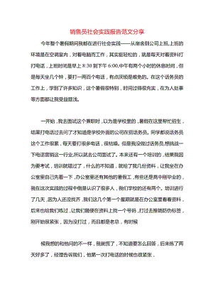 销售员社会实践报告范文分享.docx