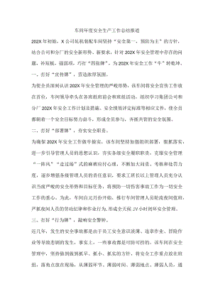 车间年度安全生产工作总结报道.docx