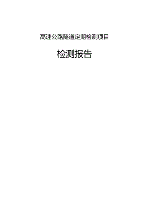 高速公路隧道定期检测报告.docx