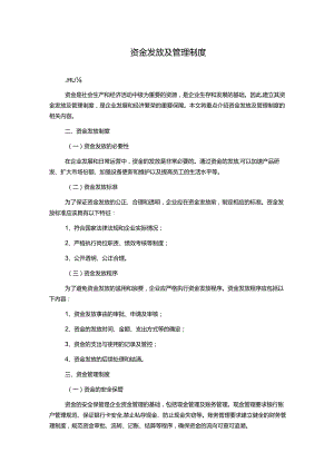 资金发放及管理制度.docx