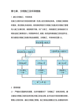 高压燃气工程施工组织设计分项—第七章、文明施工及环保措施.docx