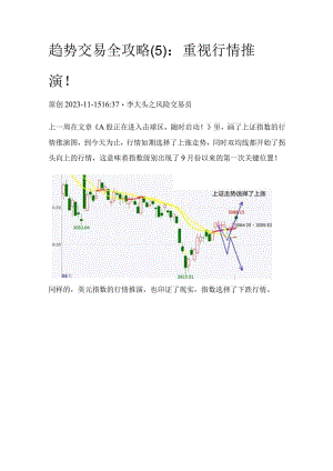 趋势交易全攻略（5）：重视行情推演！.docx