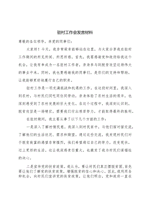驻村工作会发言材料.docx