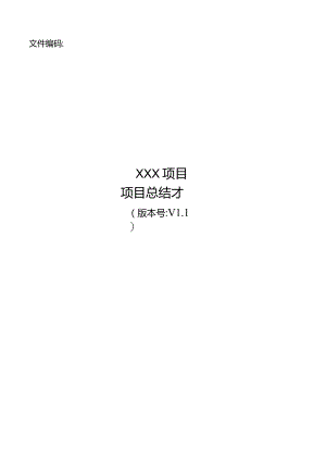 项目管理模板-IT项目总结报告.docx