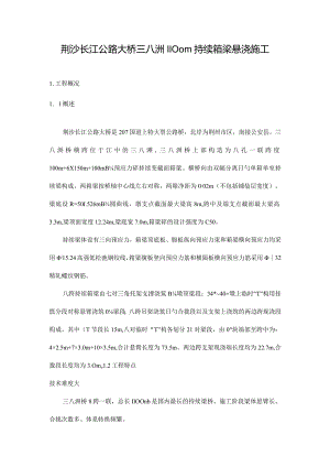 长江荆沙公路大桥连续梁悬浇施工.docx