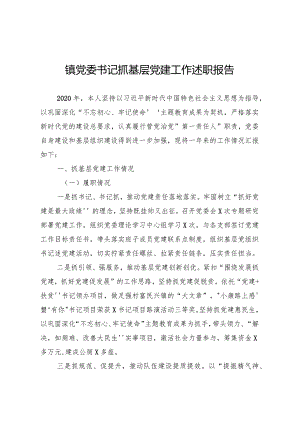 镇党委书记抓基层党建工作述职报告.docx