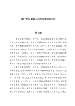 践行宗旨、服务人民方面突出的问题9篇.docx