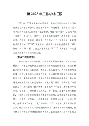 镇2023年工作总结汇报.docx