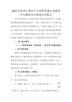 部门（单位）整体支出绩效自评报告.docx