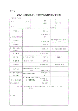 附件2：2021年度徐州市名校优生引进计划补贴申报表doc.docx