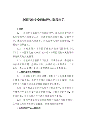 集团工单安风【2017】32号《中国石化安全风险评估指导意见》-附件.docx